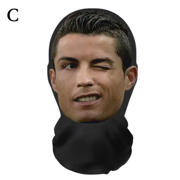 Halloween Cosplay Headwear Fashion Hip Hop Hood Hat Headgear 3D Full Face Mask Elastic Mesh Celebrity Face Mask for Party