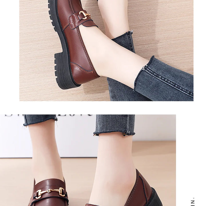 Sneakers Women Shoes Loafers Leather Flat New  Fashion Spring 2024 Casual comfortable Mom Shoe Mujer Zapatos Chaussure Femme