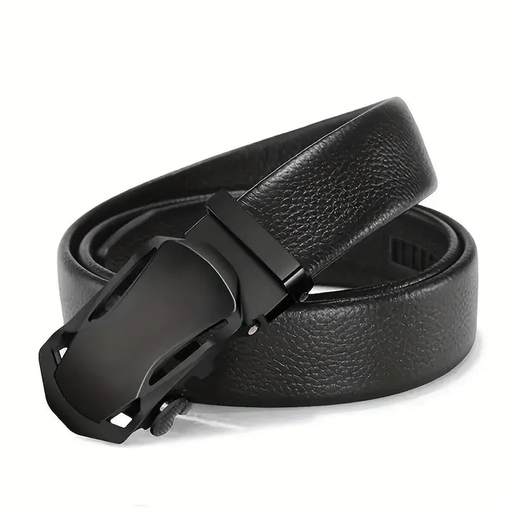 Men Belts Automatic Buckle Belt PU Leather High Quality For Men Leather Strap Casual For Jeans