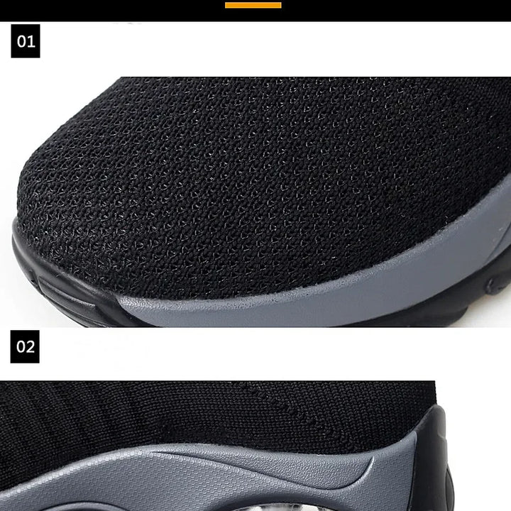 Women's Walking Shoes Fashion Air Cushion Thick Bottom Sneakers Slip-on Lightweight Breathable Casual Shoes