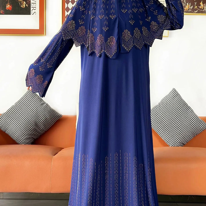 Two Piece Set Hijab Prayer Clothes Muslim Abaya Set Women Prayer Garment Dress Hijab Long Khimar Long Dress Sets Islamic Ramadan