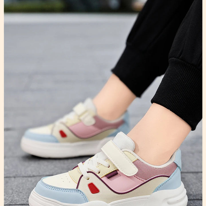 Kids Spring Sneakers Girls School Casual Shoes Outdoor Breathable Running Shoes Light Soft Tenis Pink Non-slip Children Shoes