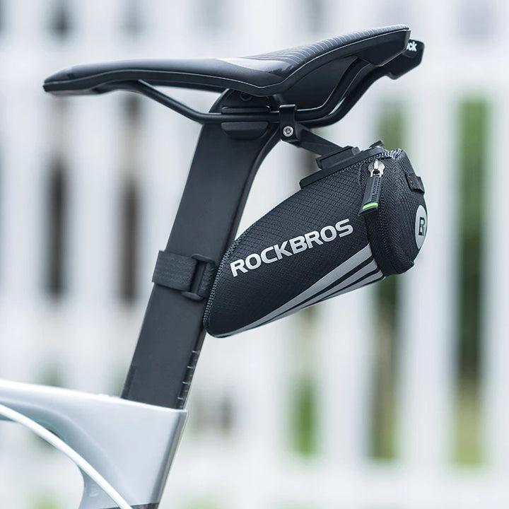 ROCKBROS Bike Bag Portable Reflective Saddle Bag Tail Seatpost Nylon Bicycle Bag MTB Road Bike Bag Panniers Bicycle Accessories