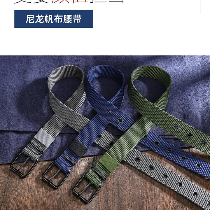 Men Belts Canvas Nylon Webbing Tactical Belt Fashion Casual Designer Unisex Belts High Quality Sports Strap