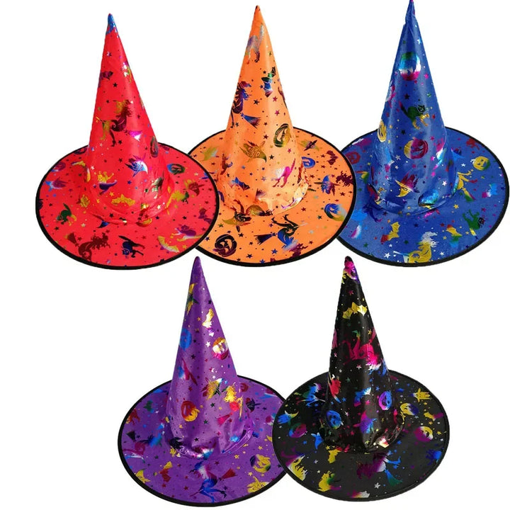 Kids Adults Halloween Party Cosplay Costume Props Home Decoration Wizard Cap