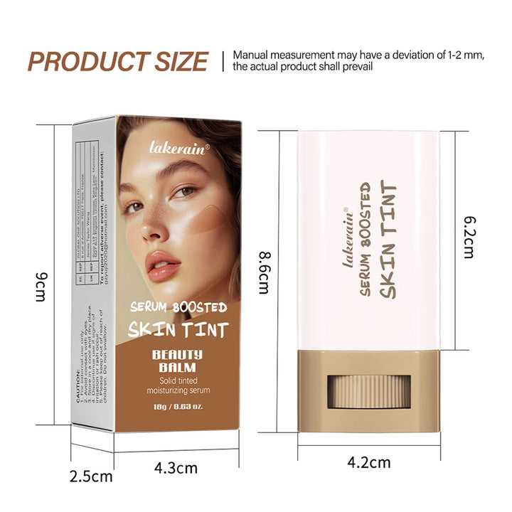 Stick Foundation Balm Serum Boosted Skin Tint Foundation Stick Smooth Plumper Hight Coverage Travel Bronze Foundation Stick Make