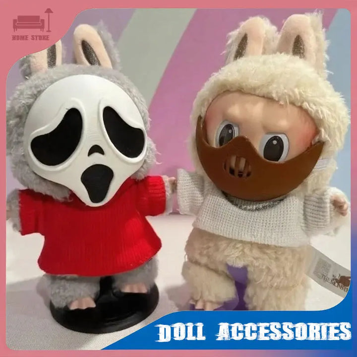 Halloween Doll Clotheclothes Ghost Scary Mask Decoration Gift DIY Creative Clothing Plush Doll Accessories Halloween Costume