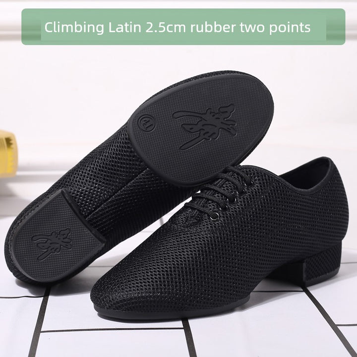Dance Qingyun Men Flyknit Net Dancing Shoes Latin Dance Shoes Ballroom Dance Modern Dance Square Dance Shoes Dancing Shoes Breathable