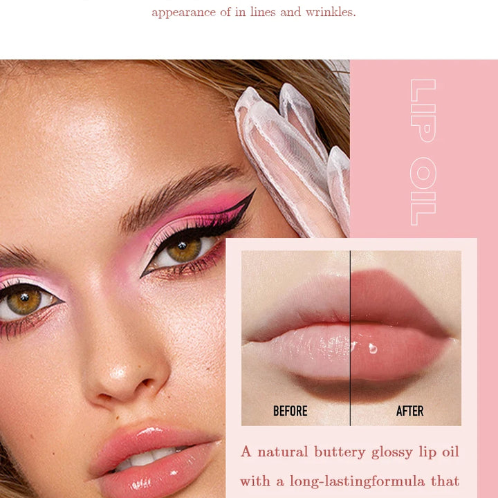 MAGIC CASA 6pcs/set Small bottle Hydrating Jelly Lip Oil long-lasting Moisturizing  smooth shimmering Lip Hydrating Liquid