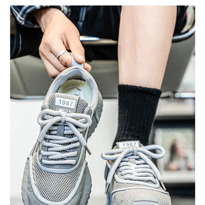 Men's Shoes - 2025 Summer New Style Anti-slip and Wear-resistant Sports Shoes with Breathable Mesh Surface and Casual Style