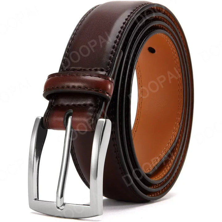 Men Belts High Quality Leather LONG Large Pin Buckle Metal Automatic Buckle Male Belts Strap Male