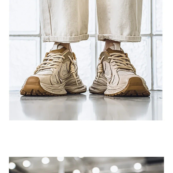 Shoes for Men 2025 New Trendy Fashion Versatile Breathable Thick Bottom Comfortable Sports and Leisure Low Top Sneakers Men