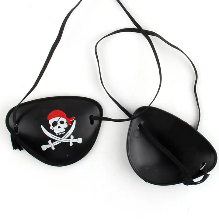 Adults Black Pirate Hats with Skull Pattern Halloween Cosplay Props Parties Caribbean Pirate Costume Hats LED Glowing Party Hat