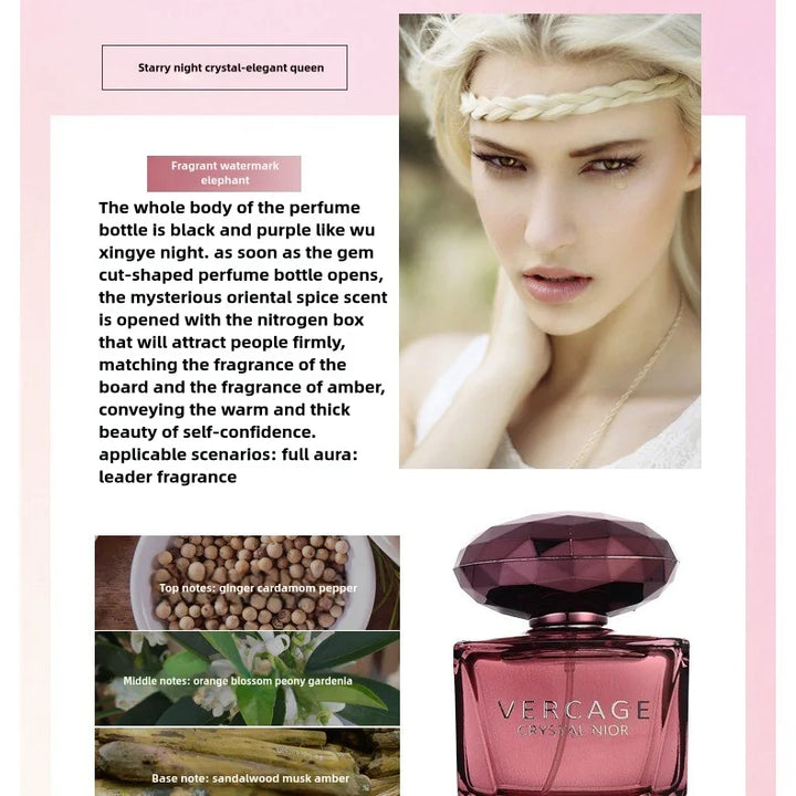 Osmanthus, Peony, and Pomegranate Fragrance Perfume for Women - Crystal Diamond Series, Light and Elegant Scent parfum