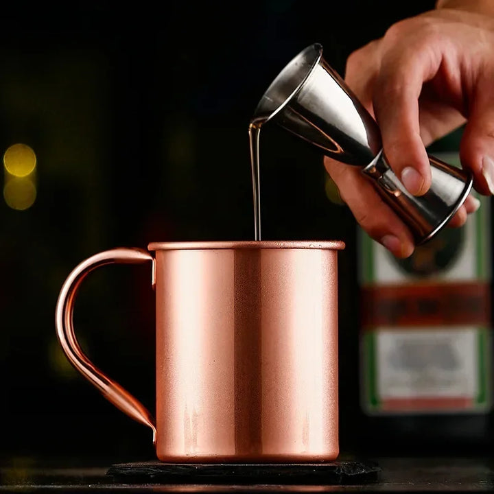 Moscow Mule Mug Pure Copper Solid Smooth without Inside Liner for Cocktail Coffee Beer Milk Water Cup Home Bar Drinkware