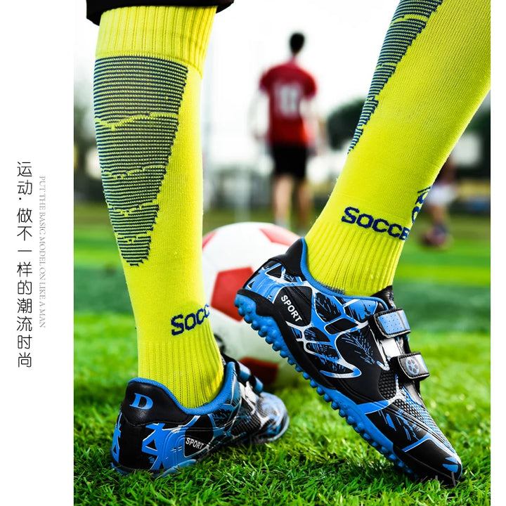 Kids Football Boots Child Soccer Shoe Anti Skid Boys Turf Cleats Hard Court Youth Training Trainers Children Futsal Sneakers