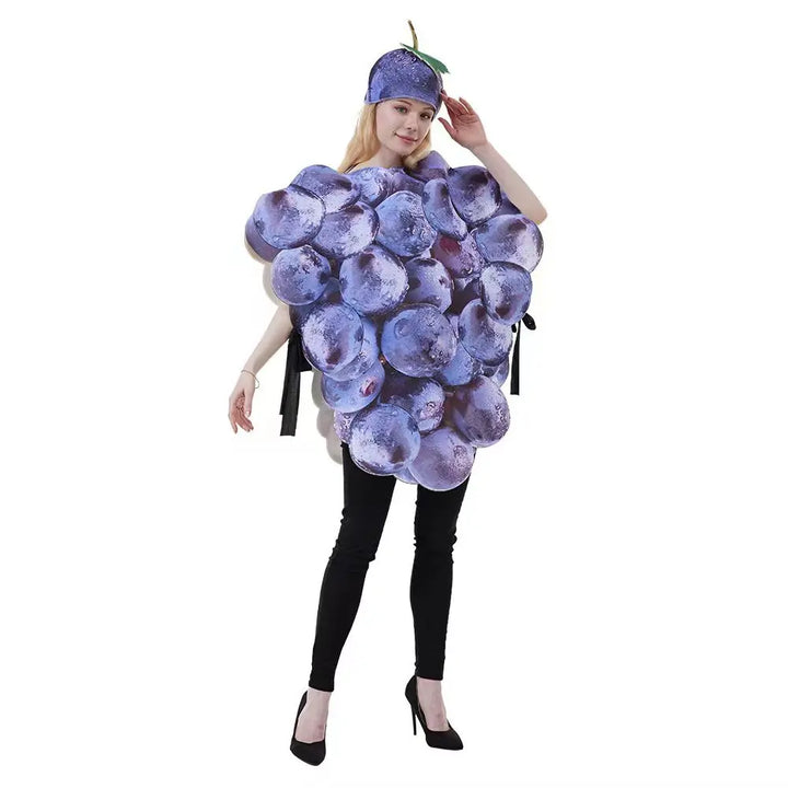 Halloween Adult Funny Cosplay Fruit Vegetable Costume Banana Carnival Dress Up Outfit Couple Party Purim Fancy Dress Stage Show