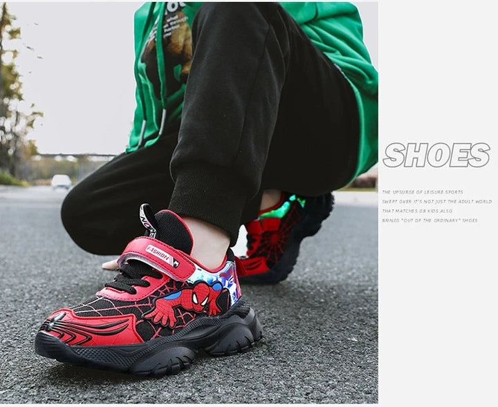 Kids Sneakers Boys Tennis Shoes Comfortable Mesh Shoes Lightweight Outdoor Children's Sports Walking Black Blue Shoes Size 27-37
