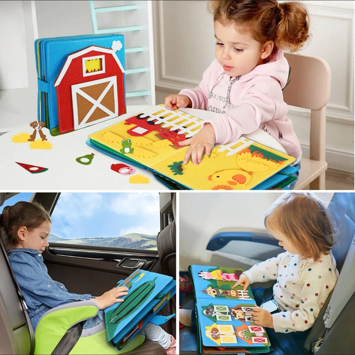 Baby Toy Soft 3D Cloth Book First Book Montessori Infant Early color Cognitive Educational Toys Learning Basic Life Skills Toys