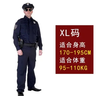 Halloween Policeman Costumes adult Party Carnival Police Uniform men Army Policemen Cosplay Clothing Sets Party Performance