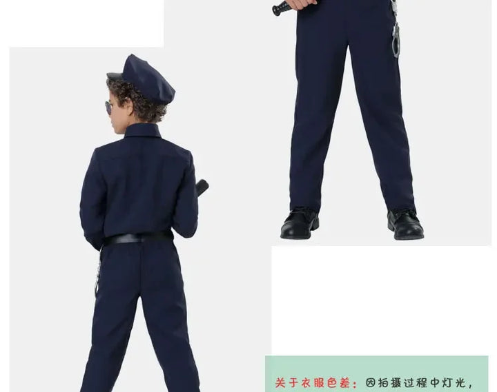 Halloween Policeman Costumes adult Party Carnival Police Uniform men Army Policemen Cosplay Clothing Sets Party Performance