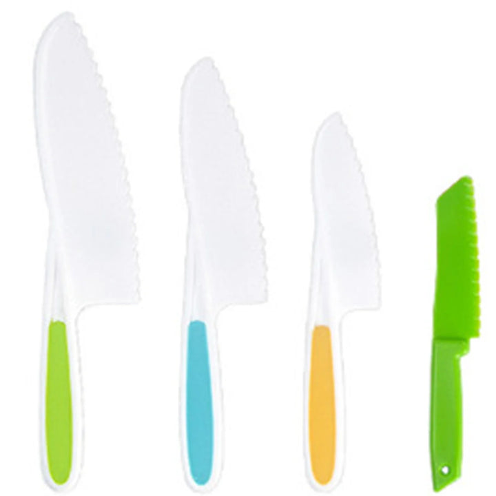 Plastic Kitchen Tools for Kids Cutting Board Knife Set Children Safety Cooking Tools for Picnics Camping Use