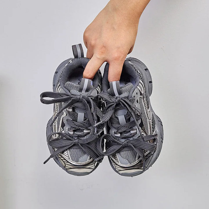 Children Brand Casual Sneakers 2023 Autumn Boys Girls Sport Shoes Kids Thick-sole Sneakers Women Chunky Trainers Running Shoes