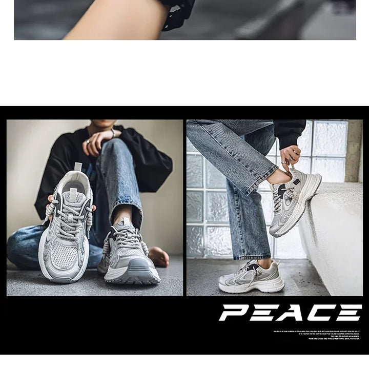Shoes for Men 2025 New Trendy Fashion Versatile Breathable Thick Bottom Comfortable Sports and Leisure Low Top Sneakers Men