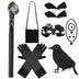 Halloween Costume For Kids Black Witch Dress Luxury Lace Sequin Evil Role Playing Costume Maleficent Dress Up Outfit Ghost Bride