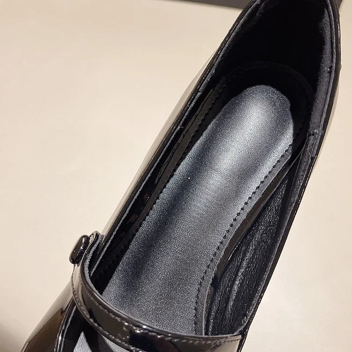 Women's Dresses Leather Shoes New Spring Autumn Women's Loafers Fashion Catwalk Versatile Mary Jane Shoes Ladies High Heel Shoes