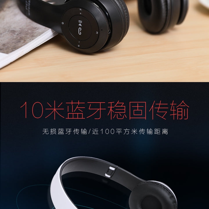 Stereo P47 Headset 5.0 Bluetooth Headset Folding Series Wireless Sports Game Headset for iPhone XiaoMi