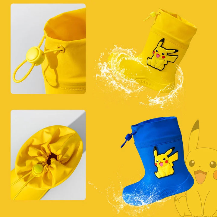 Pokemon Pikachu Pink Rubber Boots for Kids Waterproof Shoes Infant Rain Boots Girls Child Rain Boot Kid Baby Kids' Rainboots Boy