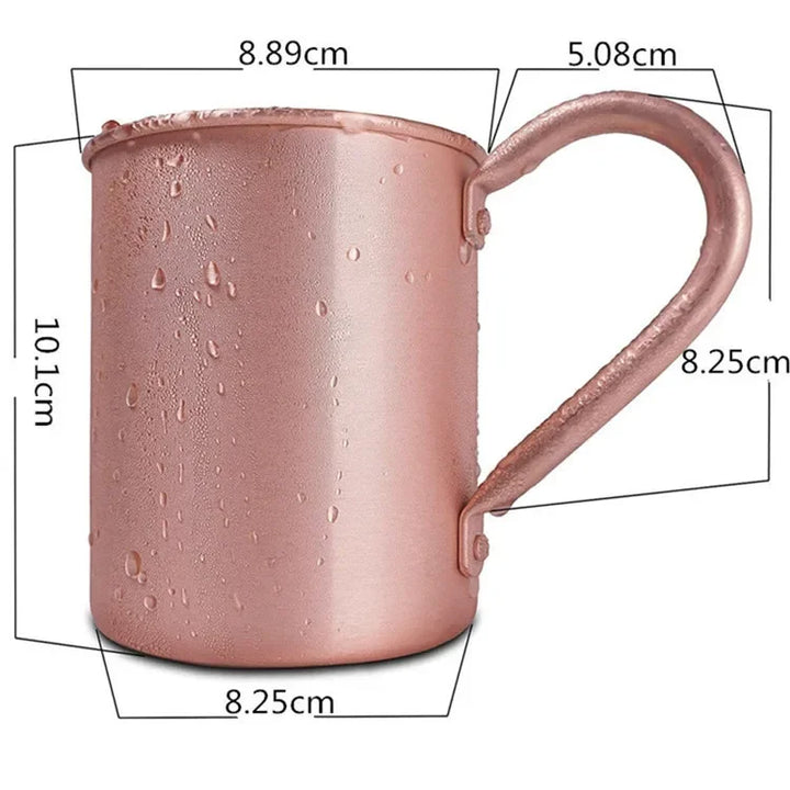 Moscow Mule Mug Pure Copper Solid Smooth without Inside Liner for Cocktail Coffee Beer Milk Water Cup Home Bar Drinkware