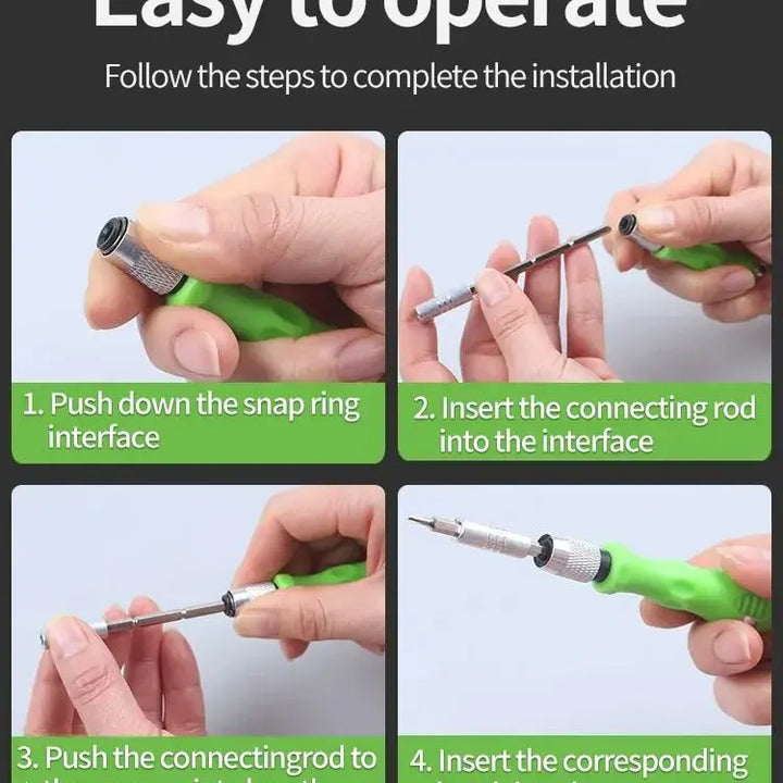 Mini 32-in-1 Precision Screwdriver Set Magnetic Phillips Bits Multifunctional Hand Repair Tool Kit for Phone Watch Glasses PC