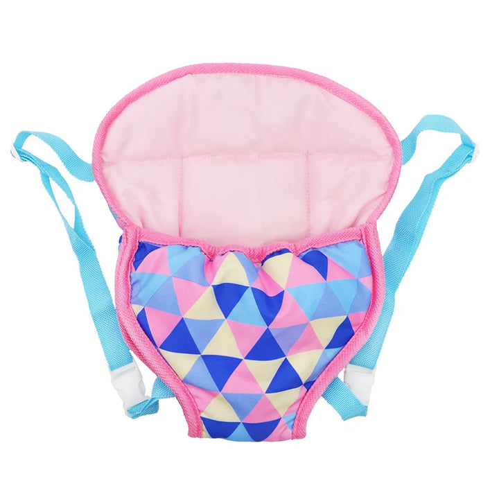 Newborn Doll Accessories Kit with Clear Display Rainbow Carrying Bag Transparent Display Window Fit 14inch Dolls Doll Travel Set