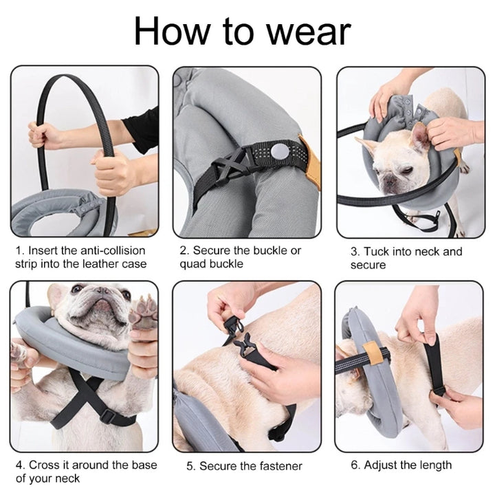Pet Safety Harness for Dog and Cats Enhancing Protections for Sight Impaired Animal Rings Collar for Blind Dog Daily Walk