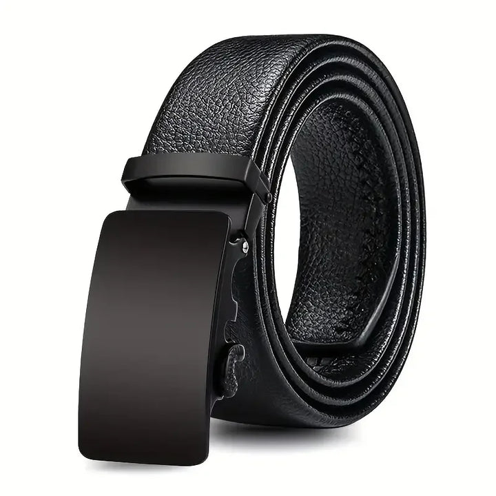 Men Belts Automatic Buckle Belt PU Leather High Quality For Men Leather Strap Casual For Jeans