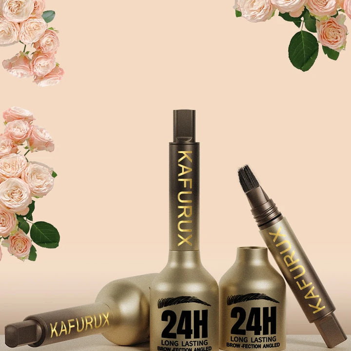 3D Dye Eyebrow Pencil Hairling Anti-smudge Waterproof Long Lasting Black Brown Large Brush Natural Wild Eyebrow Enhancers Cream