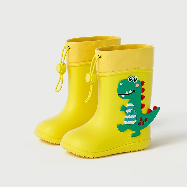 Kids Girl Boy Rain Boots Waterproof Toddler Rainboots Children's Shoes Rubber Boots Kids Baby Cartoon Dinosaur Water Shoes Boots