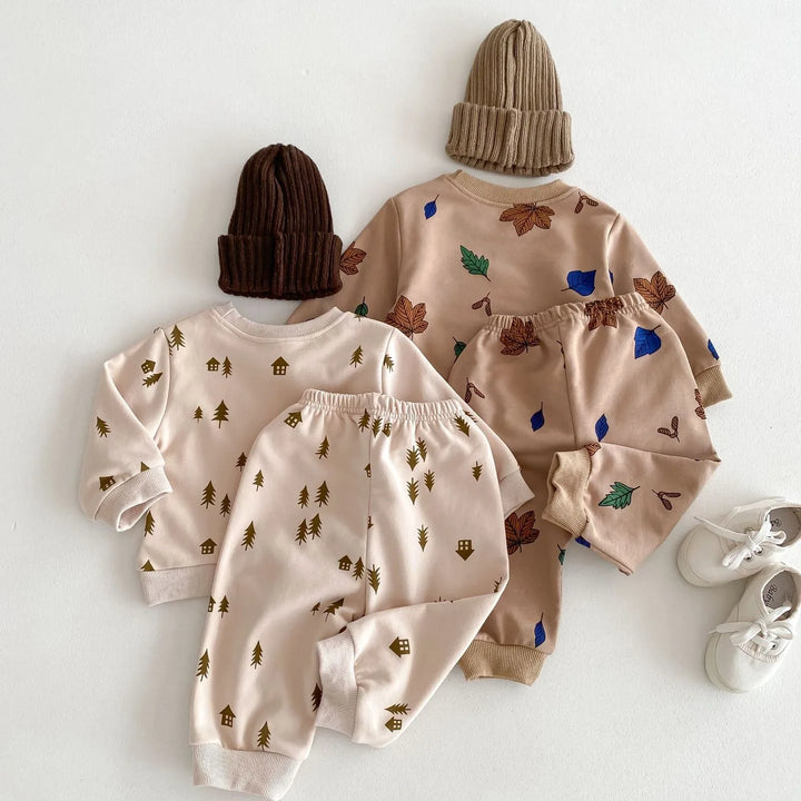 Newborn Baby Boy Girl Clothing Sets Spring Clothes 2PCS Outfits Long Sleeve Hoodie Top Sweatshirt+Elastic Pants Baby Items