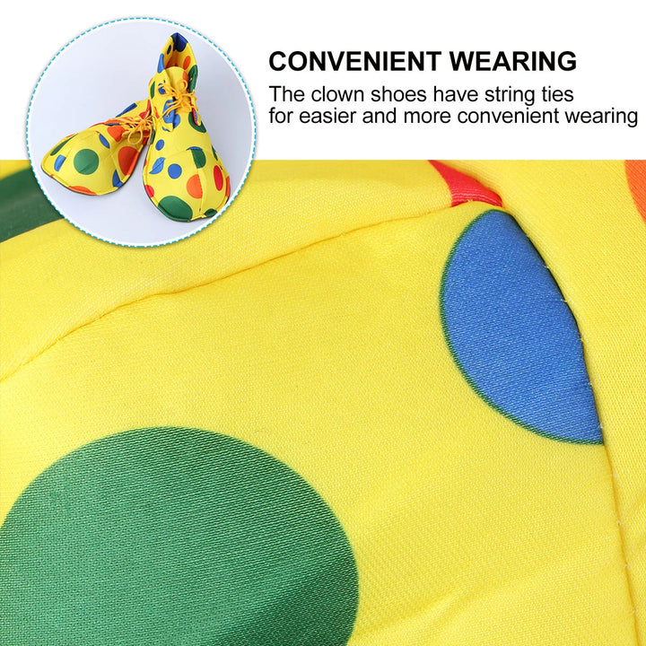 1 Pair Clown Shoes Halloween Clown Shoes Cover Costumes Accessories Unisex Adult Comedy Fancy Costume Party Events Supplies