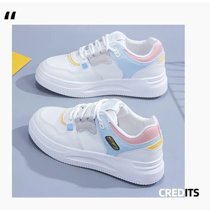 2023Women Sneakers PU Leather Women's Shoes White Platform Casual Sneaker Spring Summer Female Board Shoes Flats Ladies Trainers