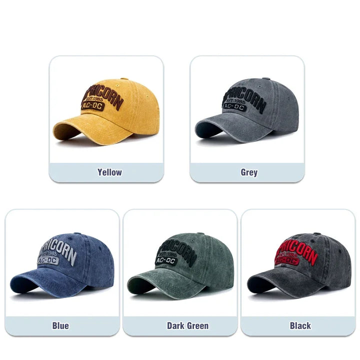 New Retro American Style Washed Old Hat Men and Women Fashion Three-Dimensional Embroidered Letters Sun Visor Baseball Cap
