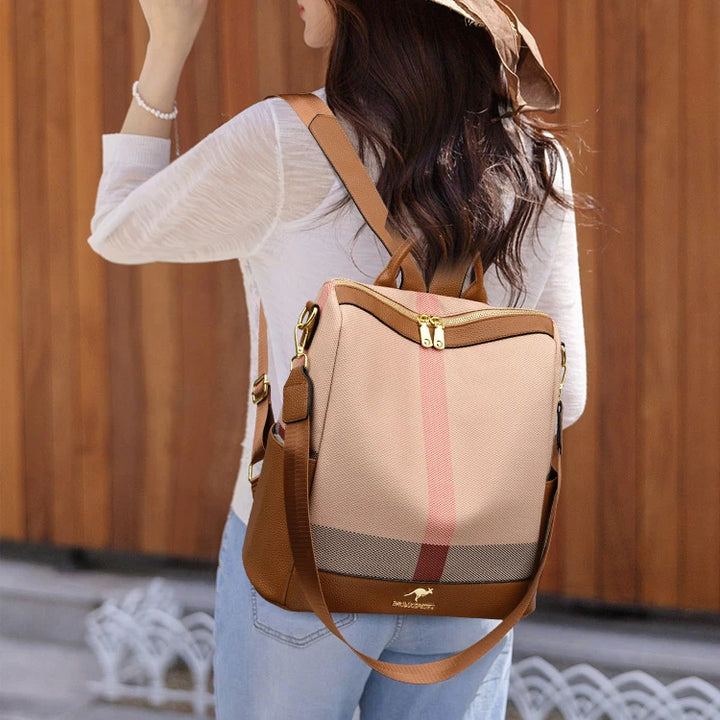 LONOOLISA Multi-functional Women's Backpacks Luxury Designer Rucksack High Quality Travel School Shoulder Bag Casual Sac A Dos