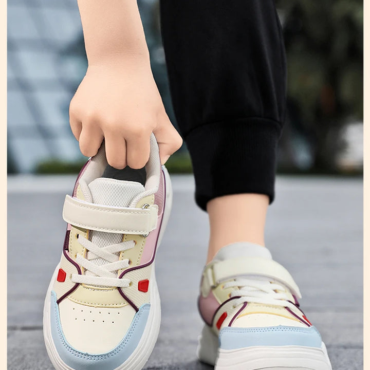 Kids Spring Sneakers Girls School Casual Shoes Outdoor Breathable Running Shoes Light Soft Tenis Pink Non-slip Children Shoes