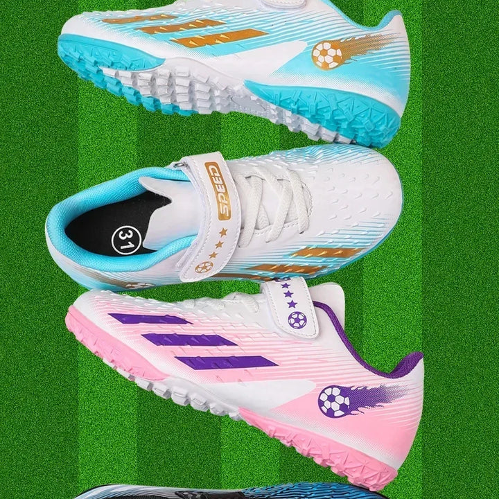 Kids Football Boots Society Cleats Soccer Shoes Boys Indoor Football Field Boots Children Non Slip Fast Training Sneakers Match