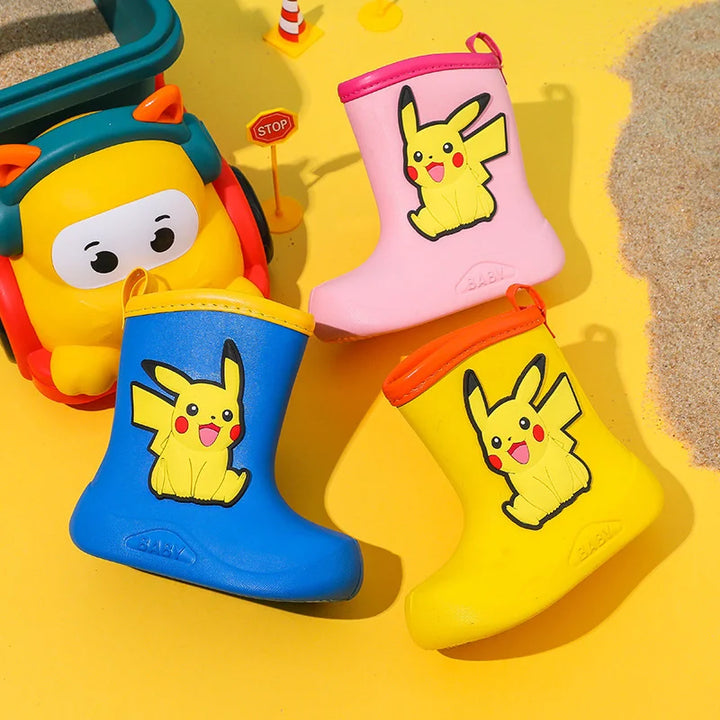 Pokemon Pikachu Pink Rubber Boots for Kids Waterproof Shoes Infant Rain Boots Girls Child Rain Boot Kid Baby Kids' Rainboots Boy
