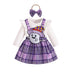 Baby Girls Halloween Clothing Set Cute Ghost Pumpkin Face Applique Suspender Dress with Rompers Carnival Party Cosplay Costume