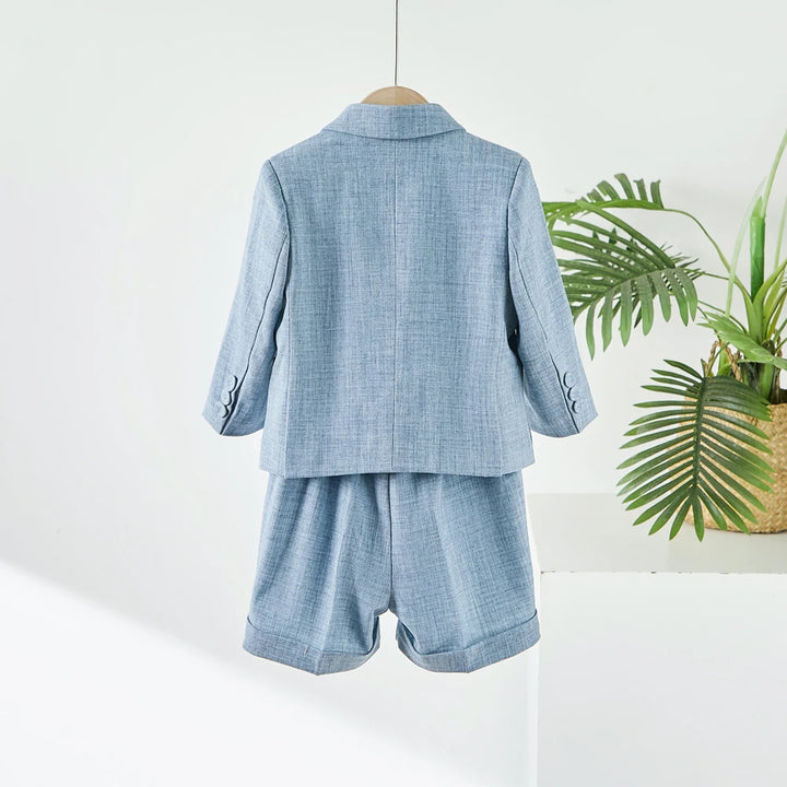 Baby Photograph Kids Clothes Sets Boy Suits Gentleman Suit Set Blazer Overalls Bow tie For Kids Wedding Party Birthday Costume