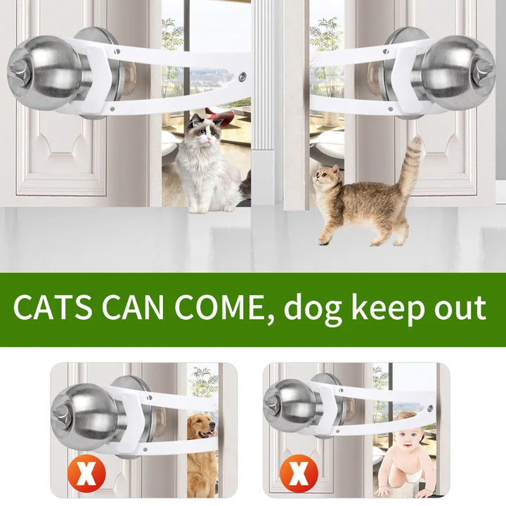 Cat Door Holder Latch Adjustable Dog Door Stopper Elastic Gate Lock Flex Latch Strap Keep Dog Out From Entering Pet Gate Supply